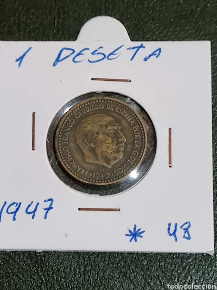 Monedas Franco: 1 PESETA 1947 ( 48 ) - Foto 1