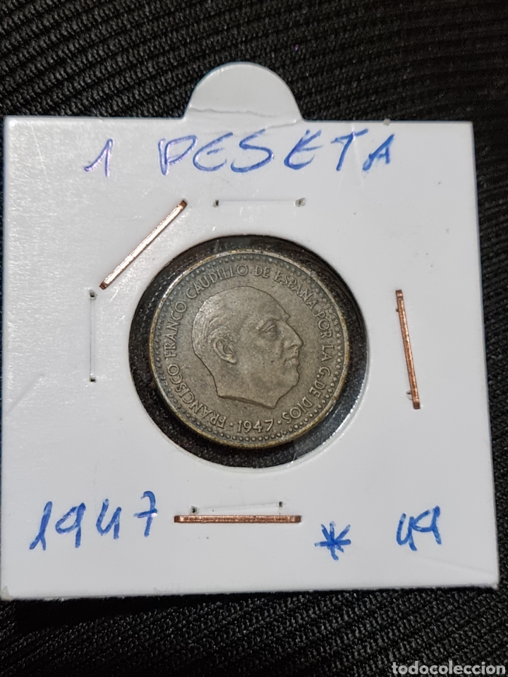 Monedas Franco: 1 PESETA 1947 (49) - Foto 1