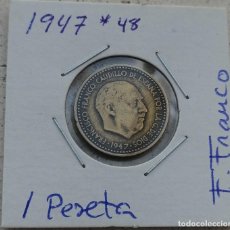 Monedas Franco: 1 PESETA - AÑO 1947 *48 - ESTADO ESPAÑOL. Lote 330698888