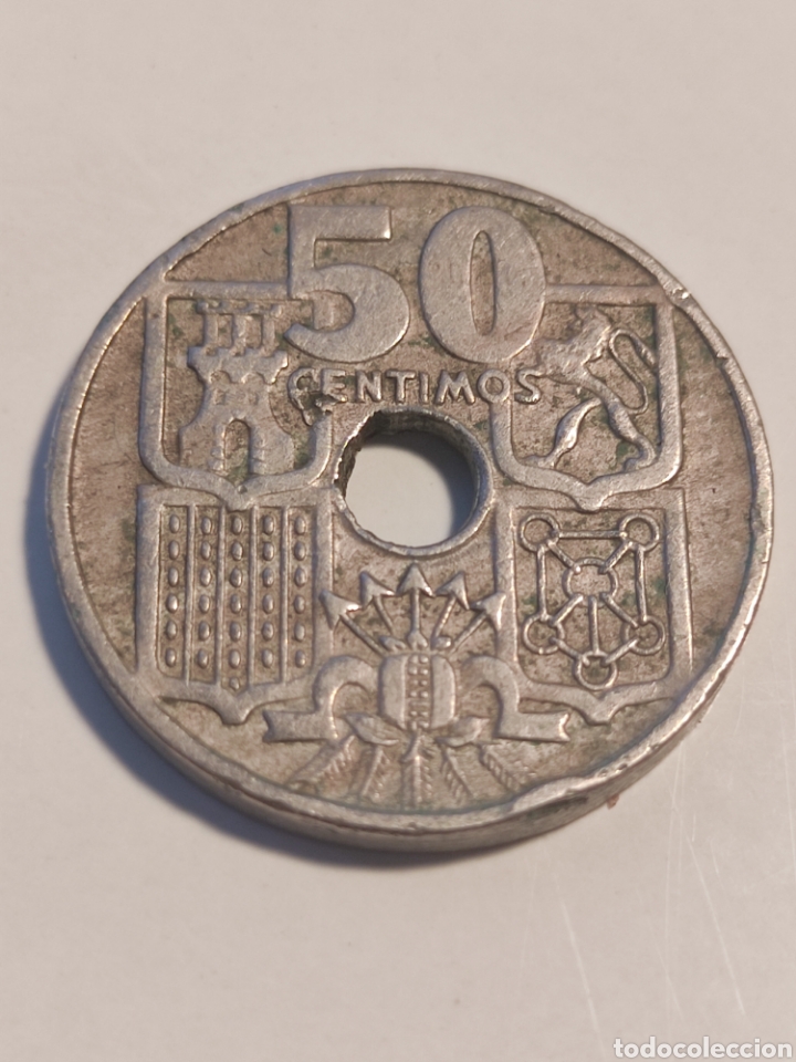 Monedas Franco: Moneda 50 c&eacute;ntimos 1949 *54 - Foto 3