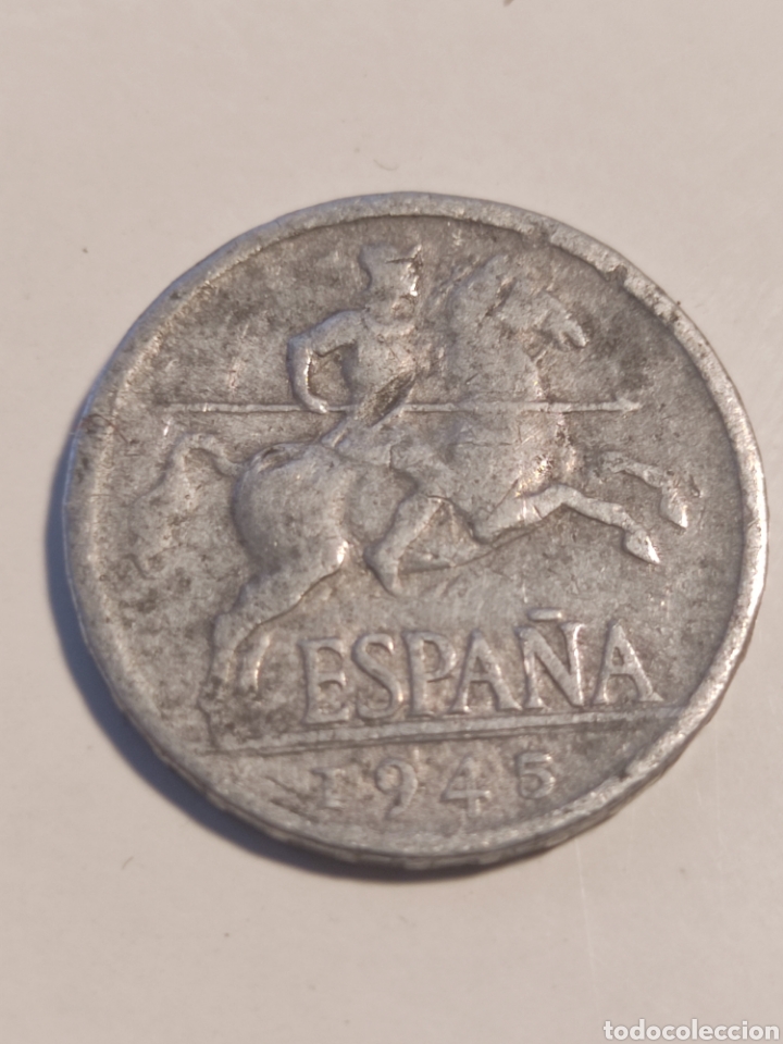 Monedas Franco: Moneda 5 c&eacute;ntimos 1945 - Foto 1