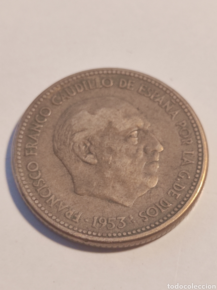 Monedas Franco: Moneda 2,5 pesetas 1953 *54 - Foto 3