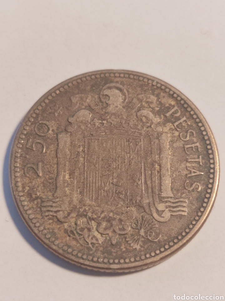 Monedas Franco: Moneda 2,5 pesetas 1953 *54 - Foto 1