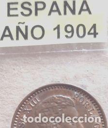Monedas Franco: moneda de espana ano 1904 de 2 centimos - Foto 1