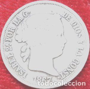 Monedas Franco: moneda 40 centavos espana ano 1867 cod 30907 - Foto 1