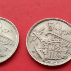 Monedas Franco: 2 MONEDAS 50 PESETAS 1957 * 59 Y 60. Lote 335086058
