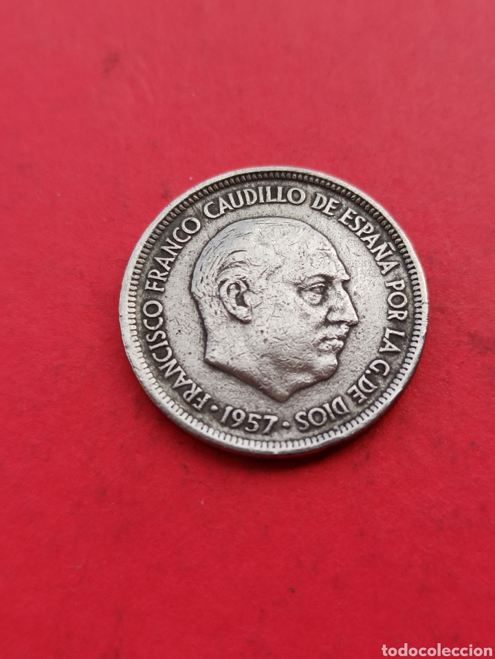 Monedas Franco: 5 pesetas 1957 *58 - Foto 1