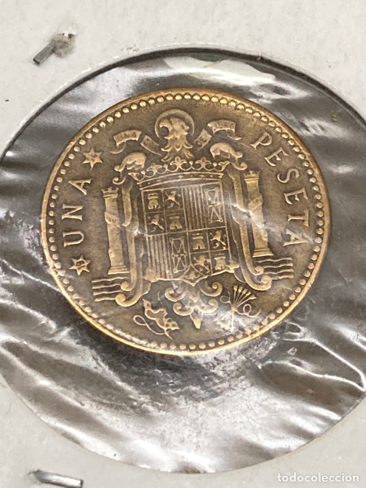 Monedas Franco: Moneda de una peseta 1947 - Foto 2