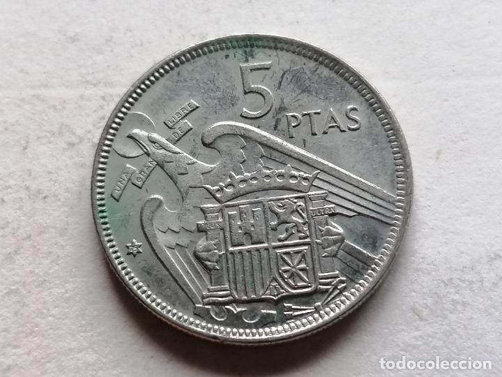 Monedas Franco: MONEDA 5 PTAS, 1957, ESTRELLA 75 - Foto 2
