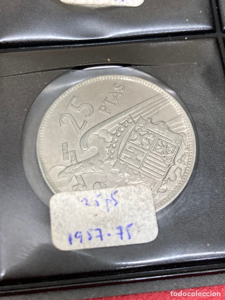 Monedas Franco: 20 monedas de 25 ptas 1957 E75 sin Circular - Foto 2