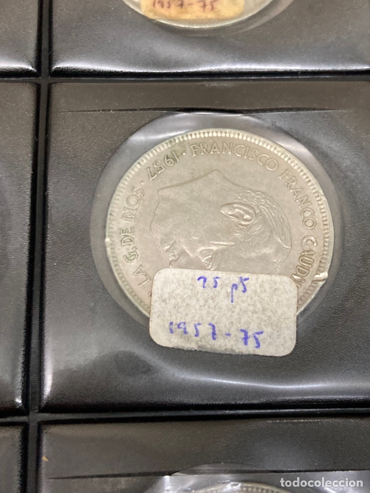 Monedas Franco: 20 monedas de 25 ptas 1957 E75 sin Circular - Foto 3