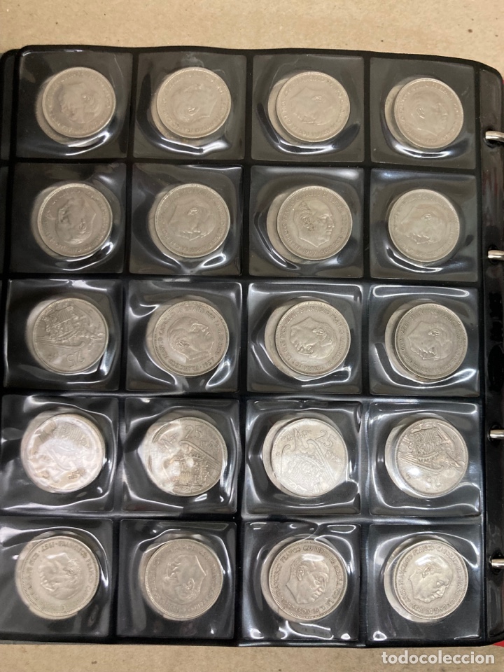 Monedas Franco: 20 monedas de 25 ptas 1957 E75 sin Circular - Foto 6