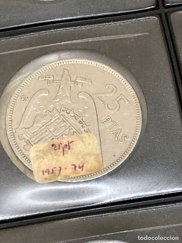 Monedas Franco: 20 monedas de 25 ptas 1957 E74 sin Circular - Foto 2