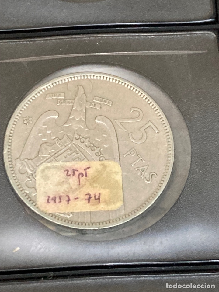 Monedas Franco: 20 monedas de 25 ptas 1957 E74 sin Circular - Foto 3