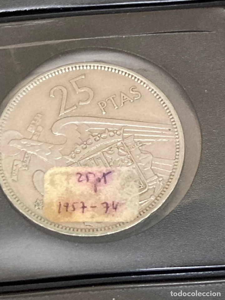 Monedas Franco: 20 monedas de 25 ptas 1957 E74 sin Circular - Foto 5