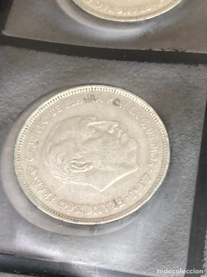 Monedas Franco: 20 monedas de 25 ptas 1957 E74 sin Circular - Foto 8