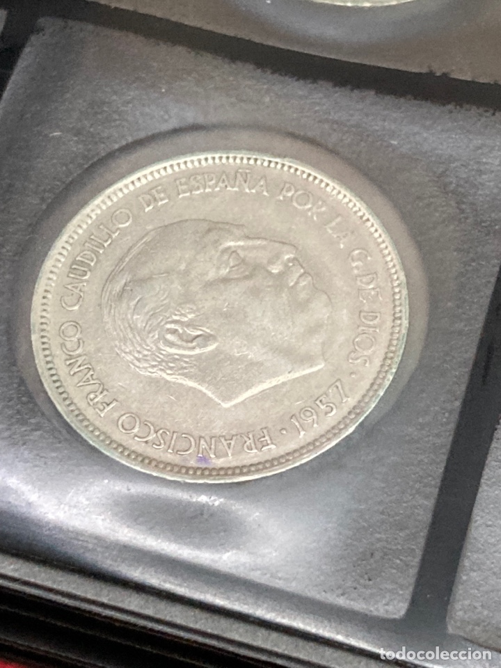 Monedas Franco: 20 monedas de 25 ptas 1957 E74 sin Circular - Foto 9