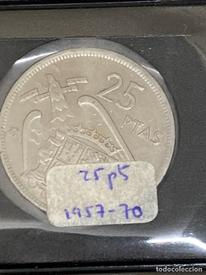 Monedas Franco: 20 monedas de 25 ptas 1957 E70sin Circular - Foto 2