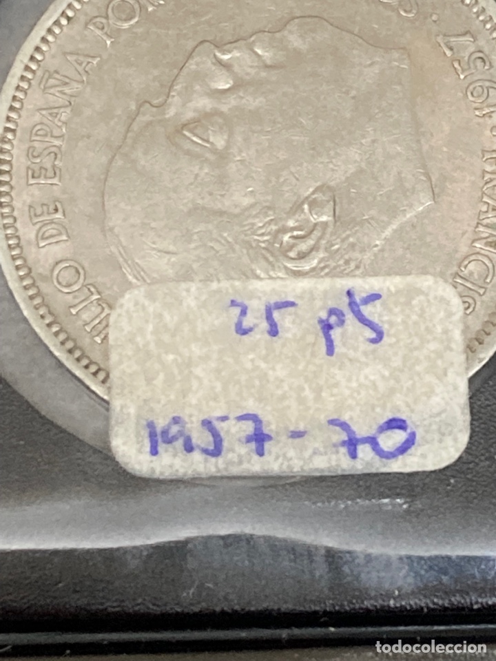 Monedas Franco: 20 monedas de 25 ptas 1957 E70sin Circular - Foto 3