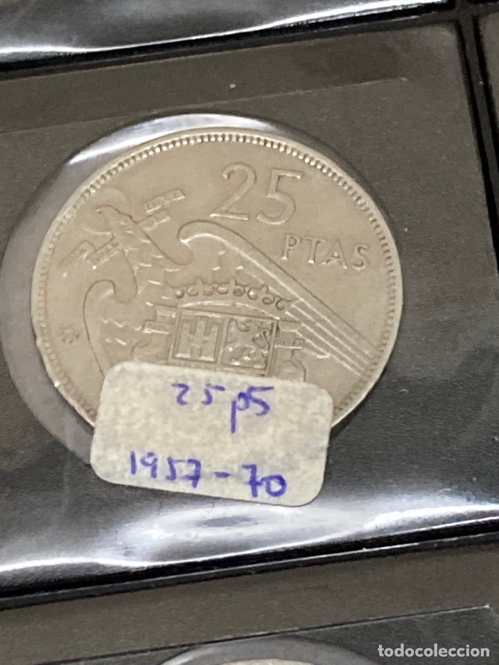 Monedas Franco: 20 monedas de 25 ptas 1957 E70sin Circular - Foto 5