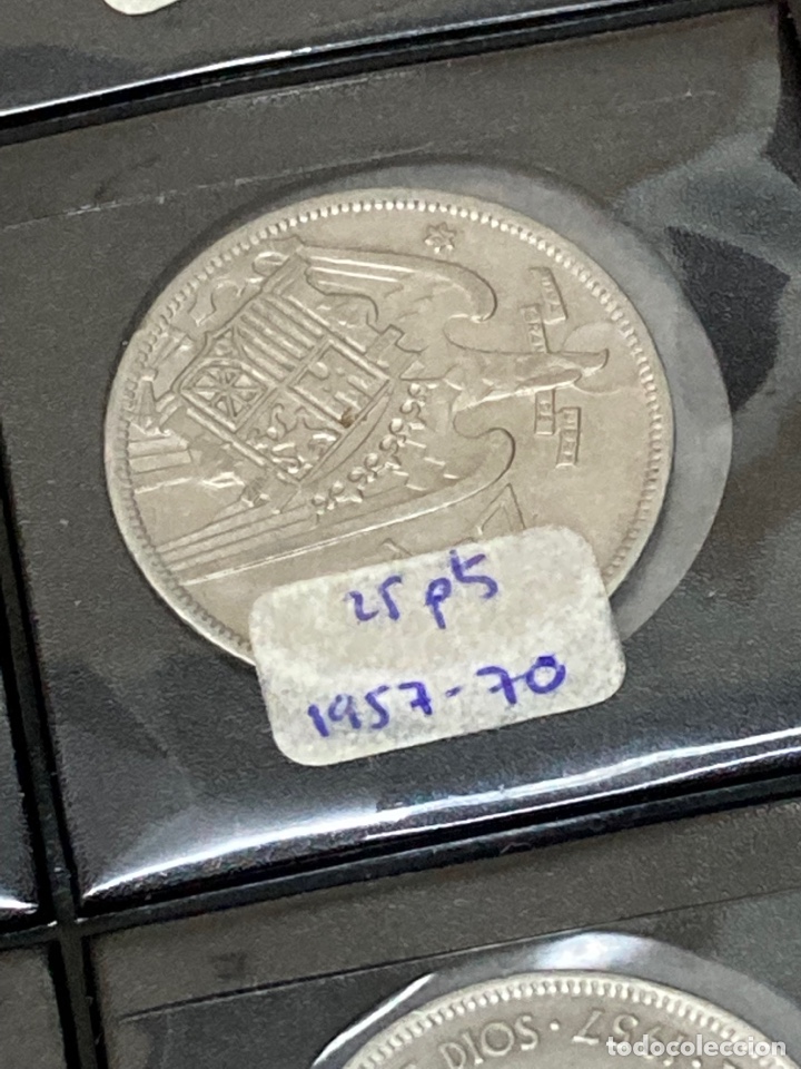 Monedas Franco: 20 monedas de 25 ptas 1957 E70sin Circular - Foto 6