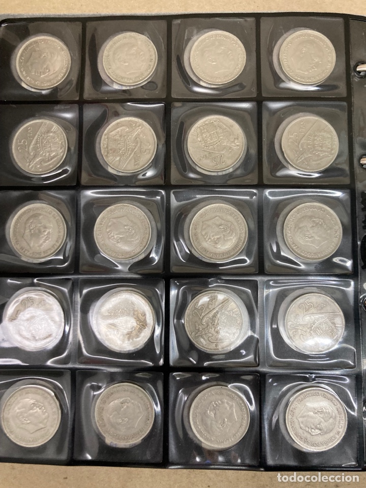 Monedas Franco: 20 monedas de 25 ptas 1957 E70sin Circular - Foto 7