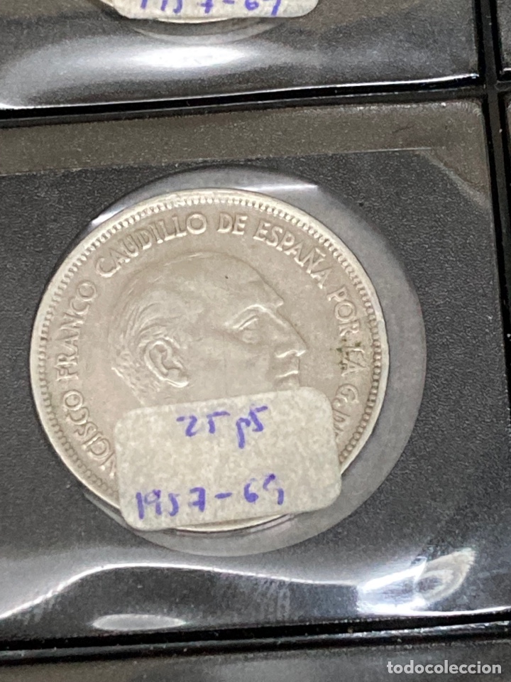 Monedas Franco: 20 monedas de 25 ptas 1957 E69 sin Circular - Foto 2