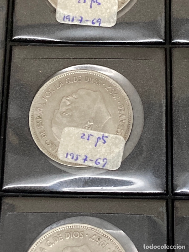 Monedas Franco: 20 monedas de 25 ptas 1957 E69 sin Circular - Foto 5