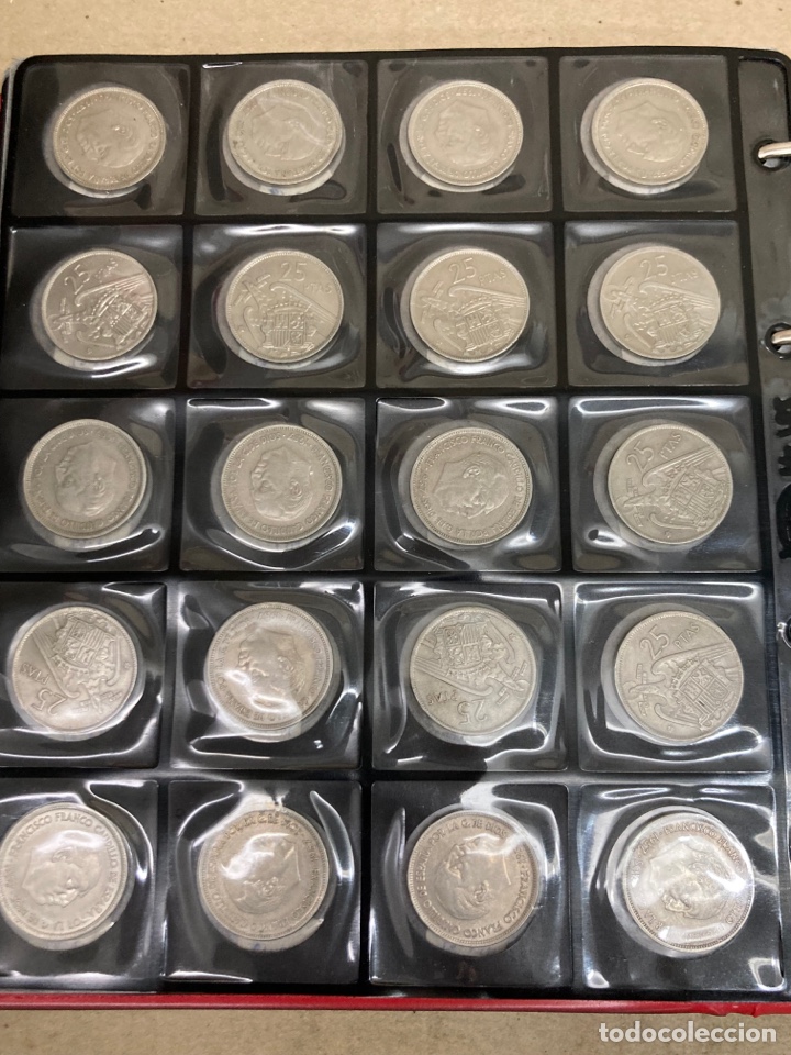 Monedas Franco: 20 monedas de 25 ptas 1957 E69 sin Circular - Foto 6