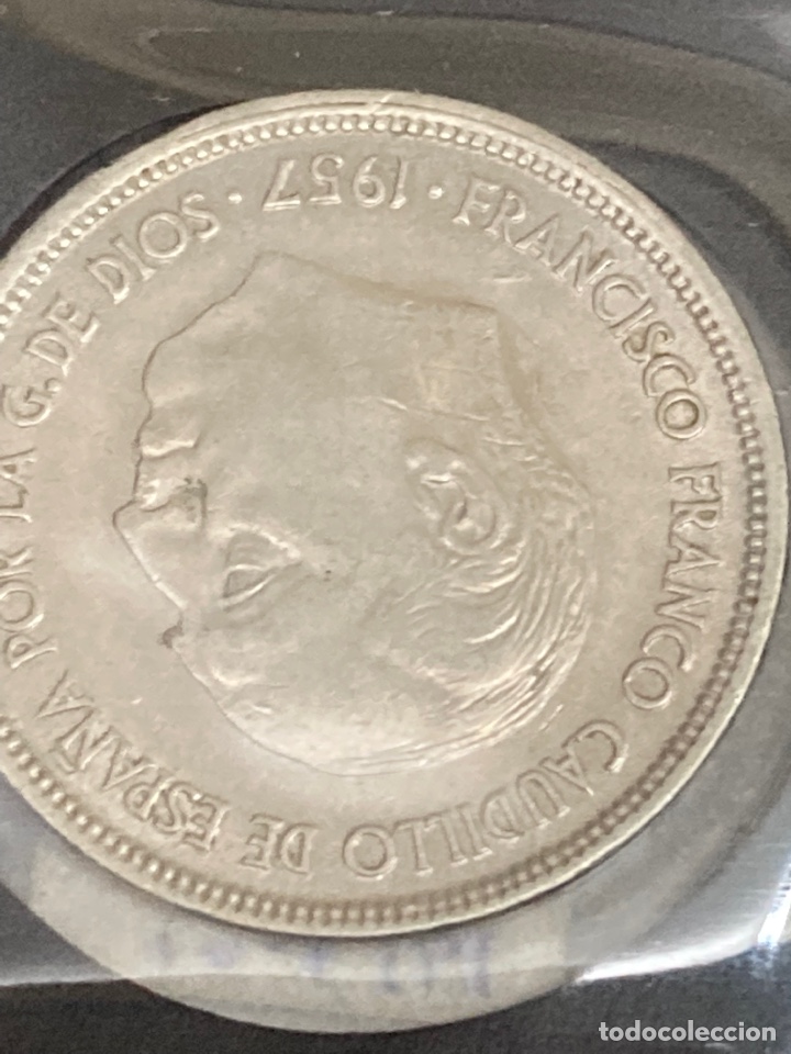 Monedas Franco: 20 monedas de 25 ptas 1957 E69 sin Circular - Foto 8