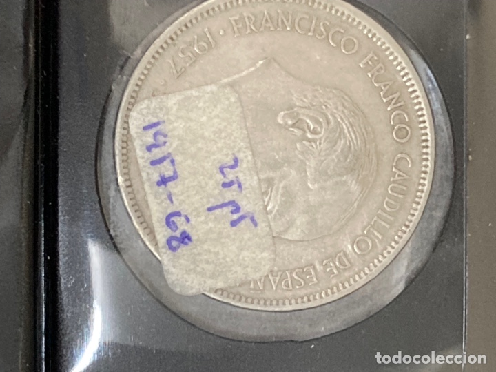 Monedas Franco: 20 monedas de 25 ptas 1957 E68 sin Circular - Foto 4