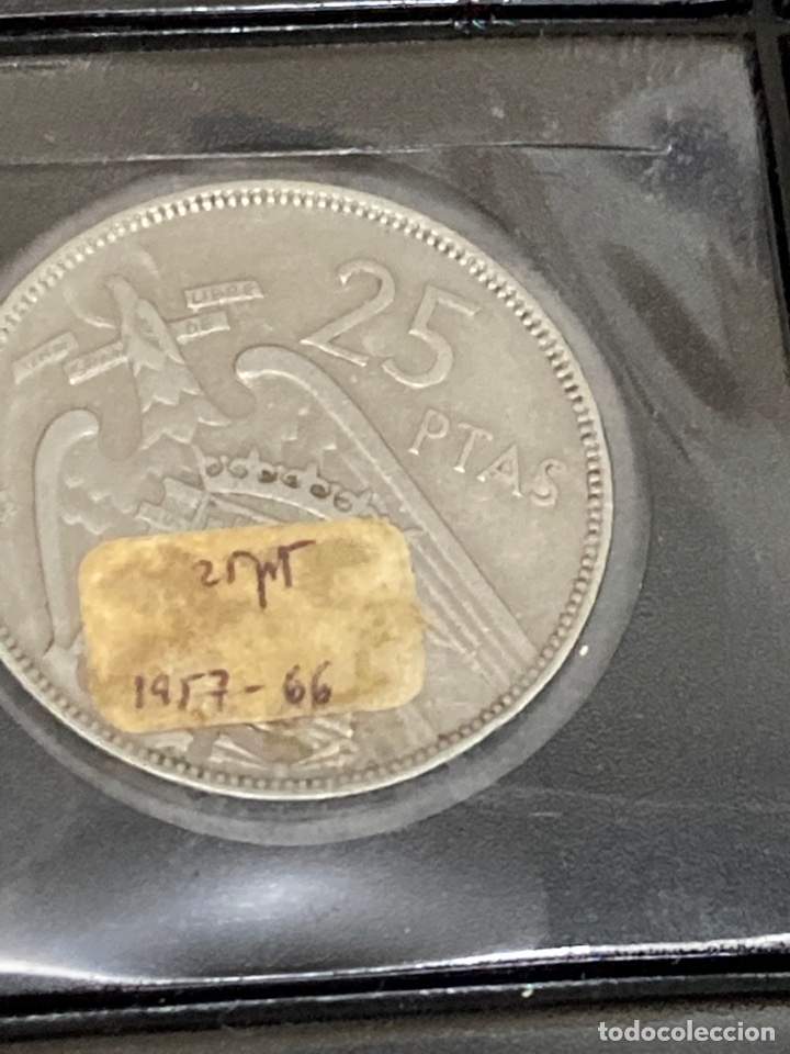 Monedas Franco: 20 monedas de 25 ptas 1957 E66 sin Circular - Foto 2