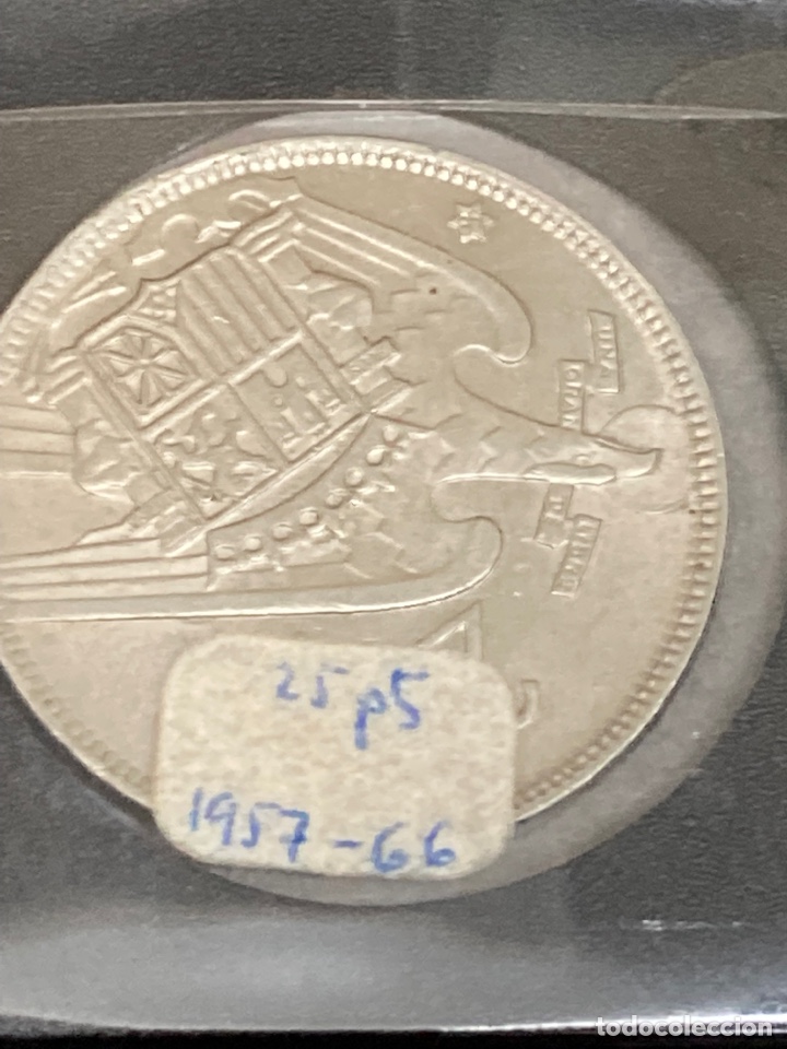 Monedas Franco: 20 monedas de 25 ptas 1957 E66 sin Circular - Foto 5