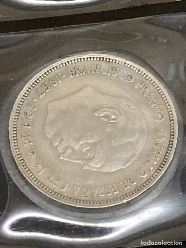 Monedas Franco: 20 monedas de 25 ptas 1957 E66 sin Circular - Foto 8