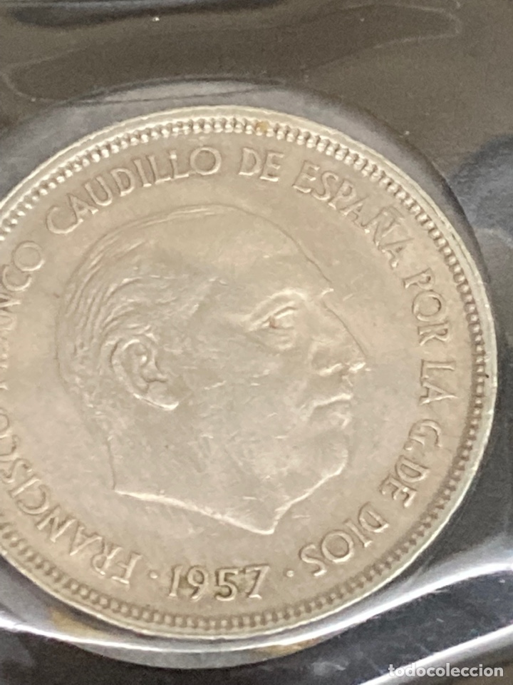 Monedas Franco: 20 monedas de 25 ptas 1957 E66 sin Circular - Foto 9
