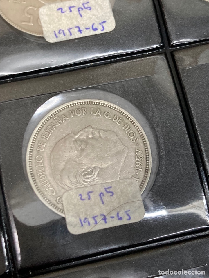 Monedas Franco: 20 monedas de 25 ptas 1957 E65 sin Circular - Foto 4