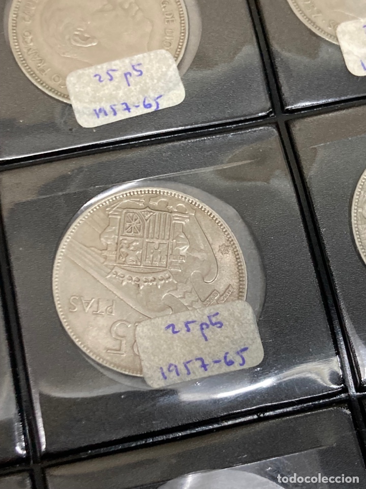 Monedas Franco: 20 monedas de 25 ptas 1957 E65 sin Circular - Foto 5