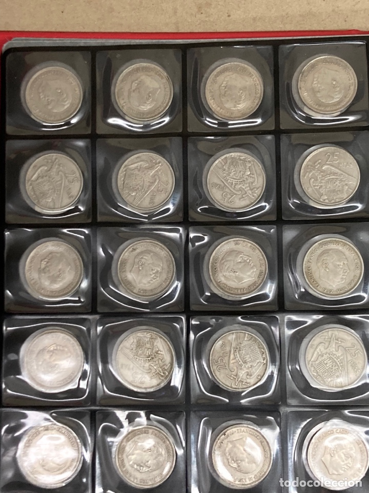 Monedas Franco: 20 monedas de 25 ptas 1957 E65 sin Circular - Foto 6