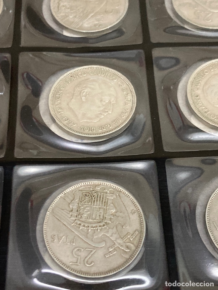 Monedas Franco: 20 monedas de 25 ptas 1957 E65 sin Circular - Foto 7