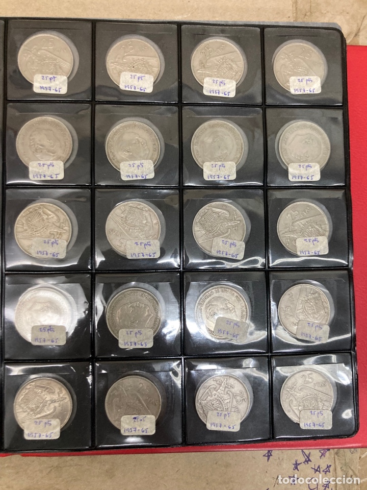 Monedas Franco: 20 monedas de 25 ptas 1957 E65 sin Circular - Foto 1