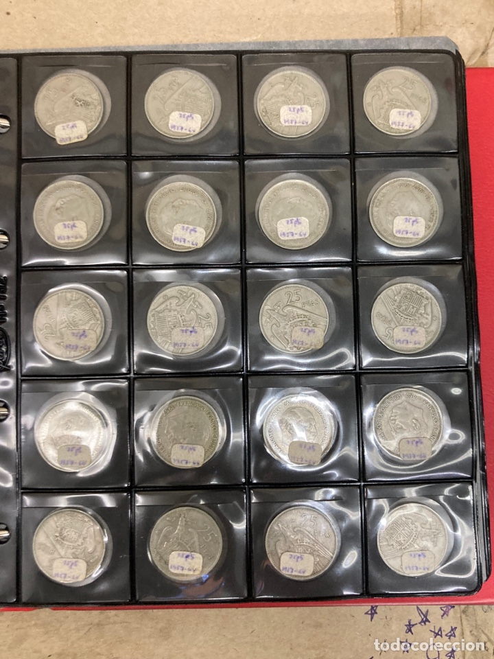 Monedas Franco: 20 monedas de 25 ptas 1957 E64 sin Circular - Foto 1