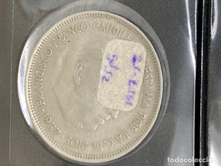 Monedas Franco: 20 monedas de 25 ptas 1957 E58 sin Circular - Foto 7