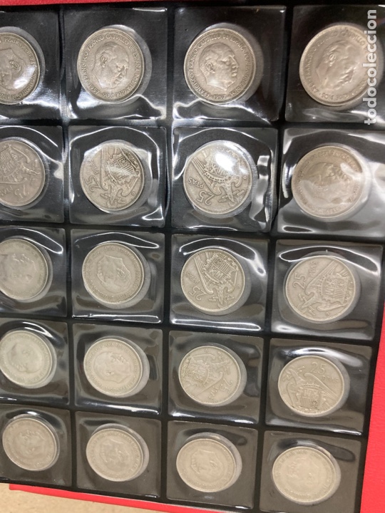 Monedas Franco: 20 monedas de 25 ptas 1957 E58 sin Circular - Foto 9
