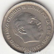 Monedas Franco: FRANCO: 25 PESETAS 1957 ESTRELLAS 19-61. Lote 338590303