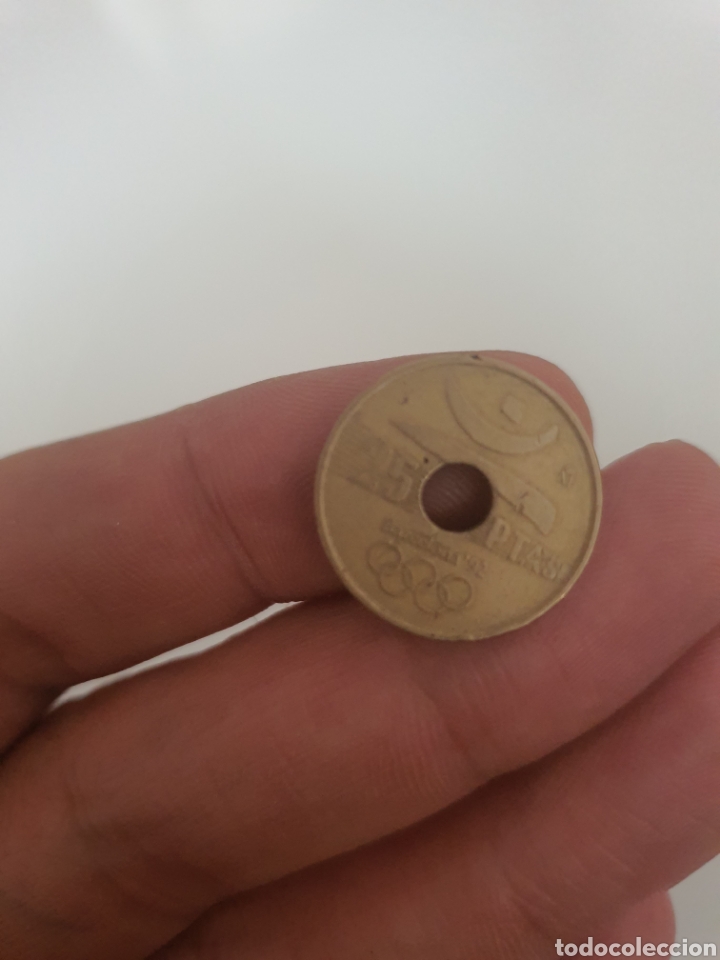 Monedas Franco: Moneda 25 pesetas olimpiadas 92 . - Foto 2