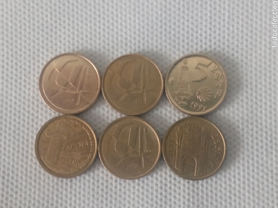 Monedas Franco: Espa&ntilde;a moneda 5 pesetas - Foto 2