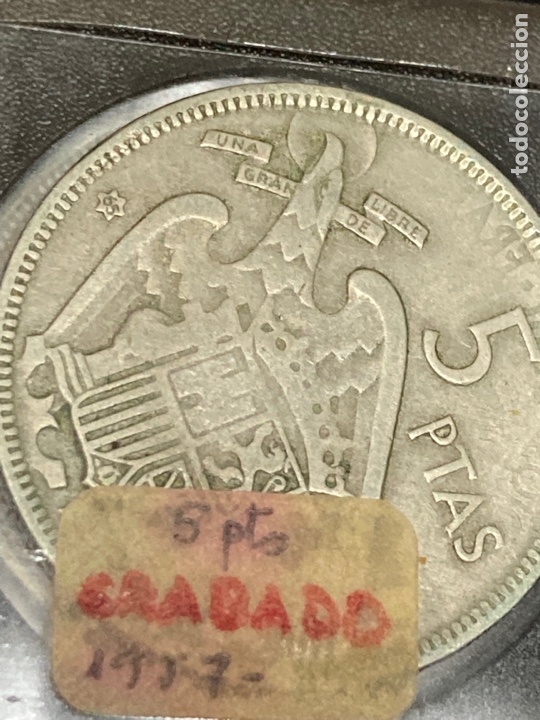 Monedas Franco: 28 monedas de cinco pesetas Grabados 1957 E70 E59 E69 E65 E64 E62 E68 E67 - Foto 5