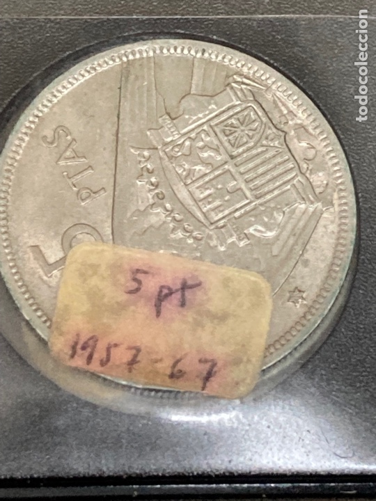 Monedas Franco: 30 monedas de cinco pesetas 1957 E67 E69 E68 E61 - Foto 2