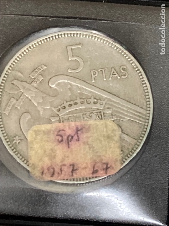 Monedas Franco: 30 monedas de cinco pesetas 1957 E67 E69 E68 E61 - Foto 3