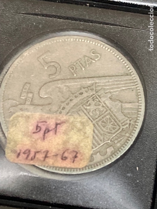 Monedas Franco: 30 monedas de cinco pesetas 1957 E67 E69 E68 E61 - Foto 4